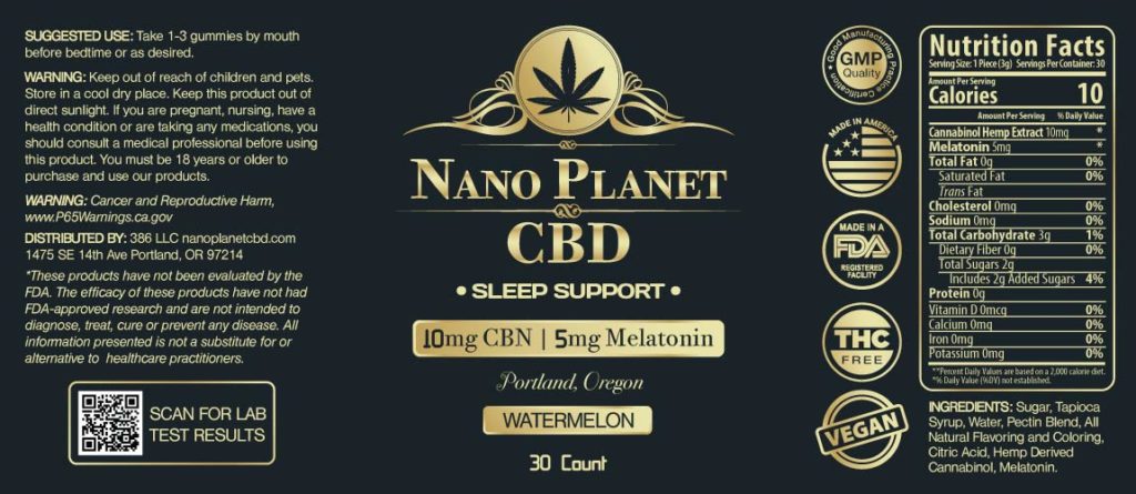 cbd sleep support gummies